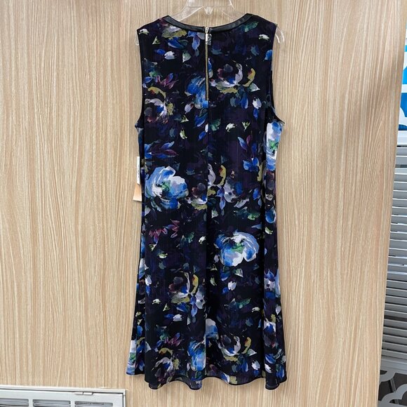 SLNY Black Print Dress Size 10 NWT - Picture 2 of 6